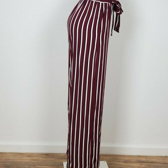 Ambiance Apparel High Rise Wide Leg Pants Striped - Picture 2 of 4